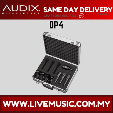 Audix DP4 4-Piece Drum Microphone Package ( DP-4 / DP 4 )