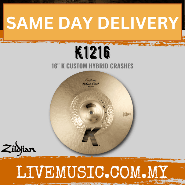 Zildjian 16" K Series Custom Hybrid Crash Cymbal (K1216)