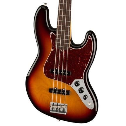 Fender American Professional II Fretless Jazz Bass Electric Guitar, Rosewood Fretboard - 3 Tone Sunburst