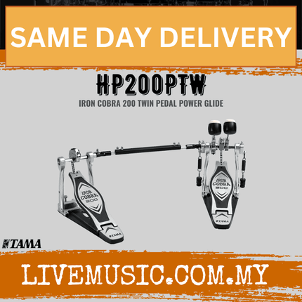 TAMA HP200PTW Iron Cobra 200 Series Twin Pedal/Double Pedal/Drum Pedal (HP200/PTW)