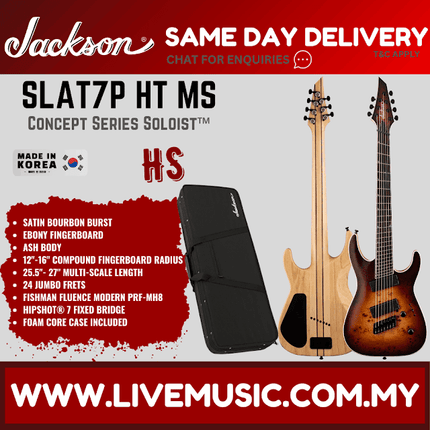 Jackson Concept Series SLAT MS7 Electric Guitar, 2-tone Bourbon Burst