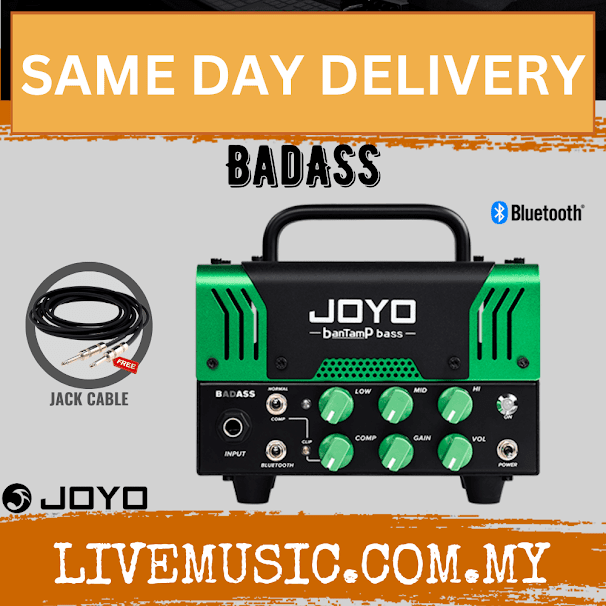 Joyo BadASS 50 Watt Amplifier Head BanTamP Series Speaker Bass Amp Hybrid Tube With Bluetooth