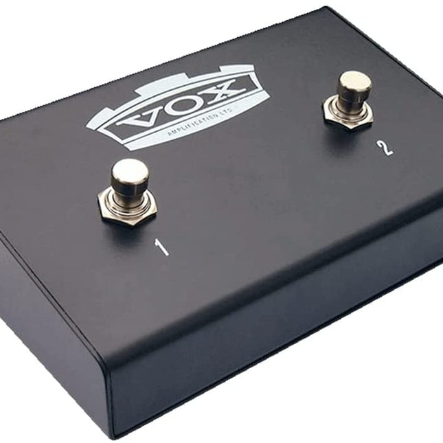 Vox VFS2A dual footswitch top view with two metal stomp switches