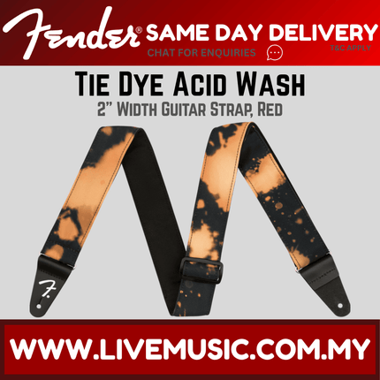 Fender Tie Dye Acid Wash Guitar Strap, Black