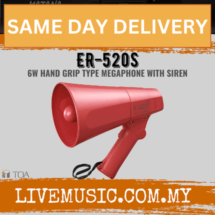 TOA ER-520S 6W Hand Grip Type Megaphone with Siren ( ER520S / ER 520S )
