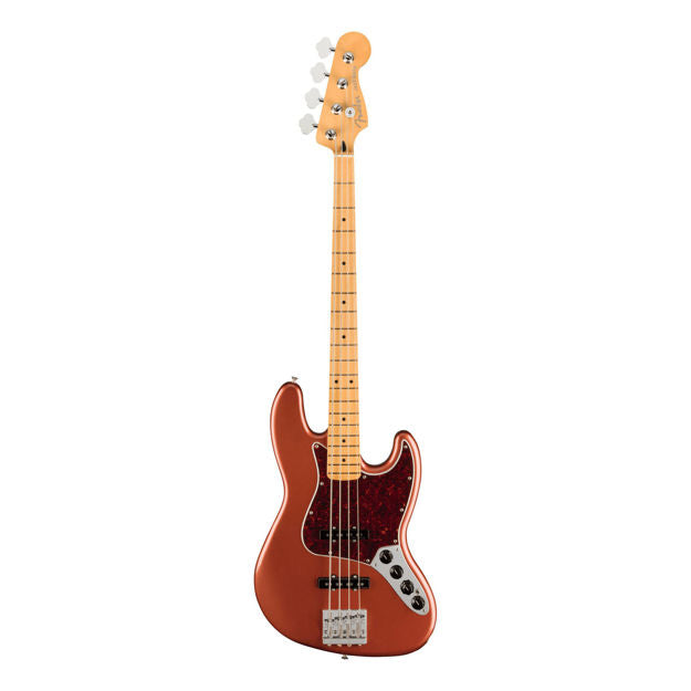 Fender Player Plus Jazz Bass Guitar, Maple Fretboard - Aged Candy Apple Red