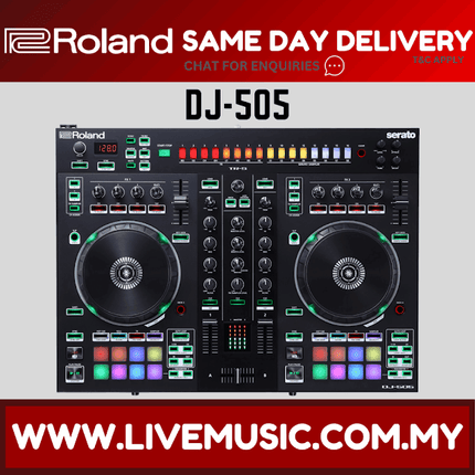 Roland DJ-505 - 2 channel Serato DJ Controller (DJ505)