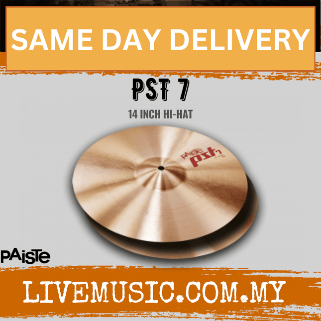 Paiste 14" PST 7 Hi-Hat Cymbals - 14 inch - Pair ( PST7 )
