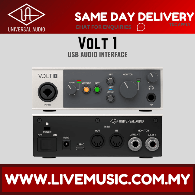 Universal Audio Volt 1 USB-C Audio Interface ( VOLT1 / VOLT-1 )