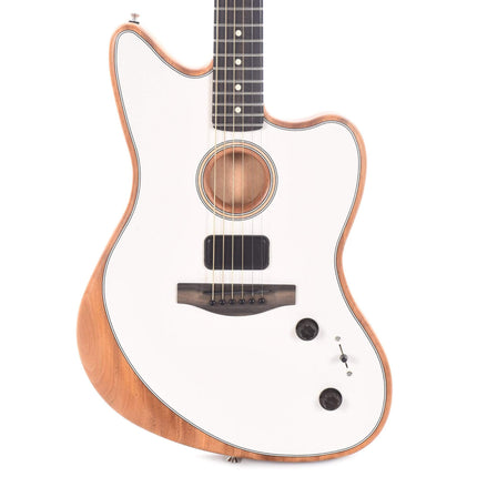 Fender American Acoustasonic Jazzmaster Acoustic Guitar with Bag, Ebony Fretboard - Arctic White