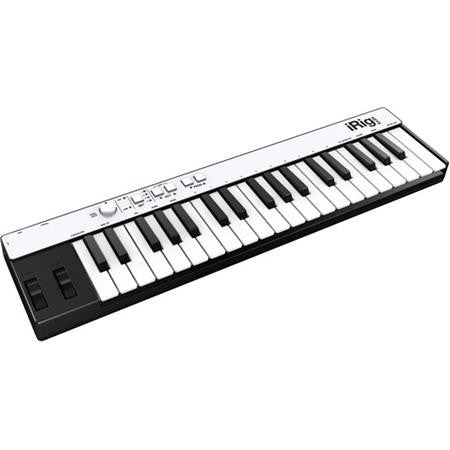 IK Multimedia iRig Keys Pro - The affordable 37 key USB MIDI controller for Mac/PC - White (Keys37/Keys-37)
