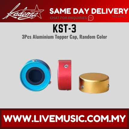 Kadenza KST-3 Effect Footswitch Topper Aluminium Alloy Pedal Caps - 3pcs ( KST 3 KST3 )