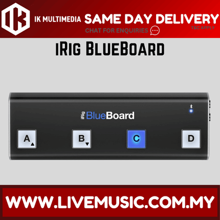 IK Multimedia iRig BlueBoard- Wireless MIDI Pedalboard Controller (Blue Board)