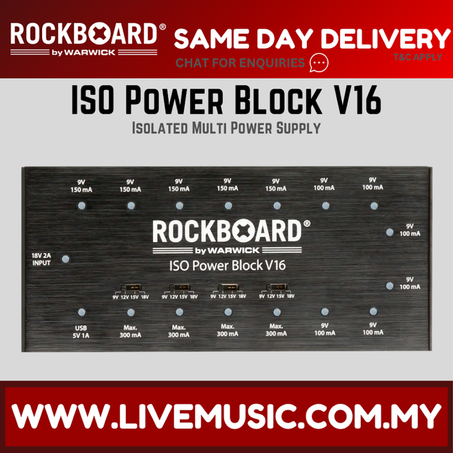 RockBoard by Warwick ISO Power Block V16 Multi Power Supply