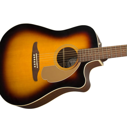 Fender California Redondo Player Acoustic Guitar, Walnut FB, Sunburst