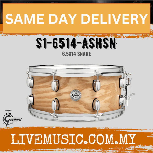 Gretsch S1-6514-ASHSN 6.5x14inch Ash Snare Drum