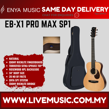 ENYA EB-X1 PRO MAX SP1 34" Acoustic Guitar - Natural ( EBX1PROMAXSP1 EBX1 )