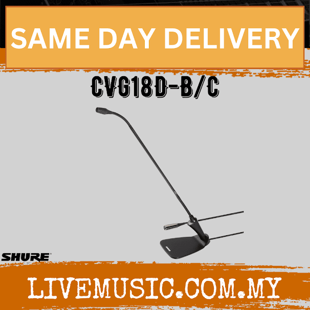Shure CVG18D-B/C 18" Condenser Gooseneck Microphone with Desktop Base ( CVG18DBC / CVG18D B/C )