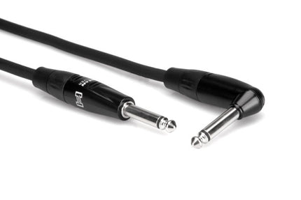 Hosa HGTR-010R Pro Guitar Cable, Straight to Angled, 10ft (HGTR010R/HGTR 010R)