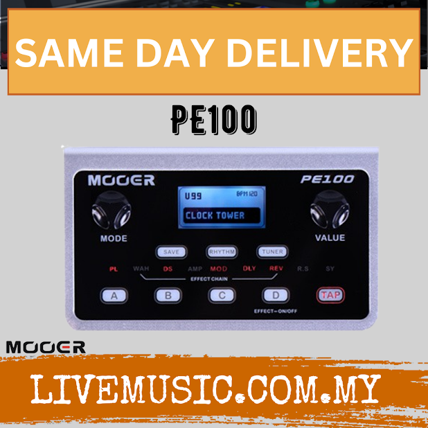 Mooer PE100 Portable Multi-Effects Pedal ( PE-100 / PE 100 )