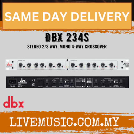 Dbx By Harman 234s Stereo 2/3 Way, Mono 4-Way Crossover ( dbx234s / dbx-234s )