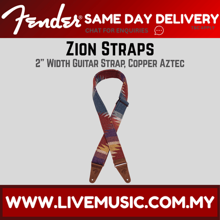 Fender Zion Guitar Strap, 2-inch, Copper Aztec