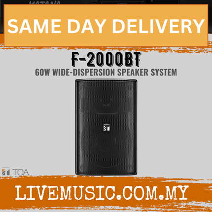 TOA F-2000BT 60W Wide-Dispersion Box Speakers System ( F2000BT / F 2000BT )