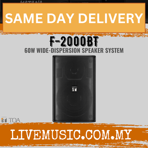 TOA F-2000BT 60W Wide-Dispersion Box Speakers System ( F2000BT / F 2000BT )