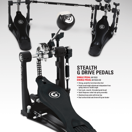 Gibraltar 9811SGD-DB Stealth G Drive Double Pedal (9811-SGD-DB/9811 SGD-DB)