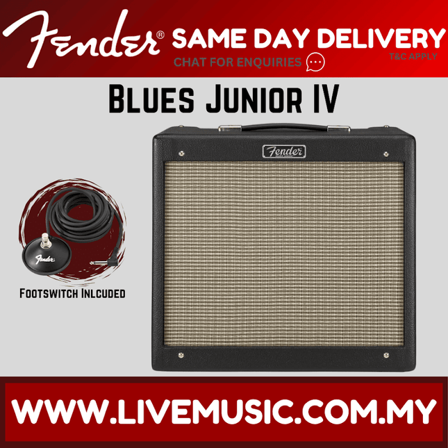 Fender Blues Junior IV Guitar Combo Tube Amplifier - Black
