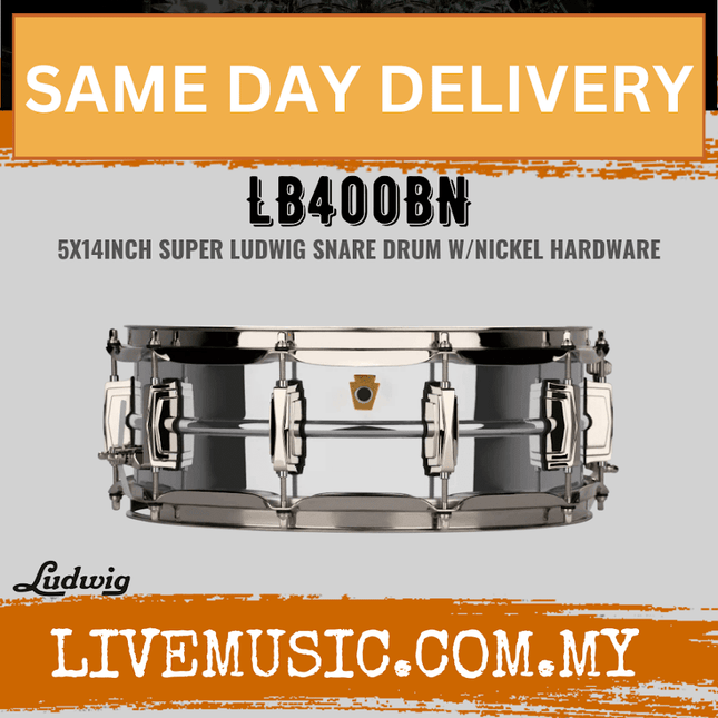 Ludwig LB400BN 5x14inch Super Ludwig Snare Drum w/Nickel Hardware