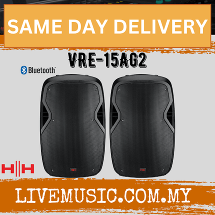 HH Electronic Vector by HH VRE-15AG2 800w Active PA Speaker With Speaker Stand And Cable ( VRE15AG2 / VRE 15AG2 )