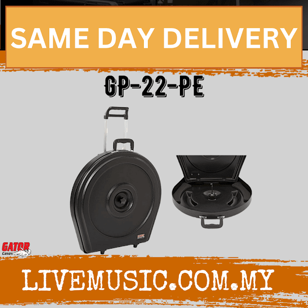 Gator GP-22-PE Rolling Drum Cymbal Case with Wheels and Tow Handle (GP22PE)