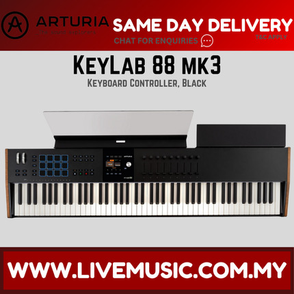 Arturia Keylab 88 MkIII Weighted Keyboard Controller - Black (Keylab88/Mk3)