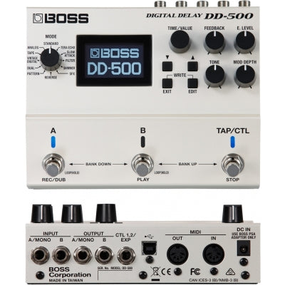 Boss DD-500 Digital Delay Effect Pedal (DD500 DD 500)