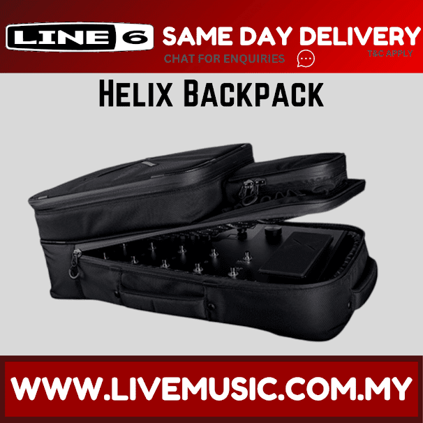 Black Helix backpack bag with open top and interior organizer pockets