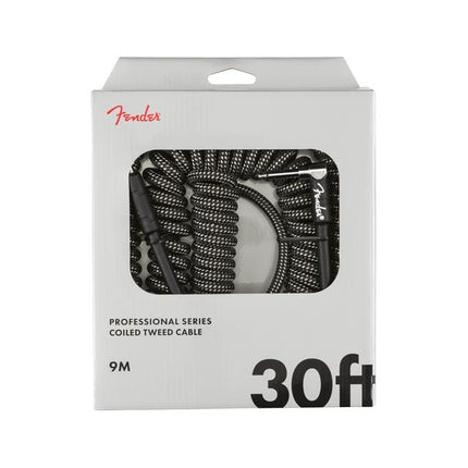 Fender Professional Coil Guitar Cable, 30ft - Gray Tweed
