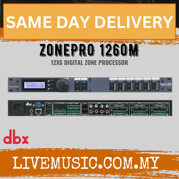Dbx By Harman ZonePRO 1260m 12x6 Digital Zone Processor ( ZonePRO-1260m / ZonePRO1260m )