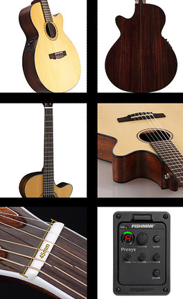 Cort CEC7 Classical Guitar with Gig Bag - Natural (CEC 7/CEC-7)