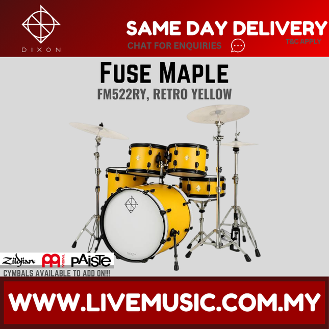 Dixon Fuse Maple PODFM522 5 Pieces Acoustic Drum Kit Without Hardware ( NO CYMBAL )