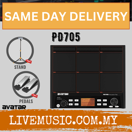 Avatar PD705 Electronic Percussion Pad with Pedals & Stand ( PD-705 / PD 705 )