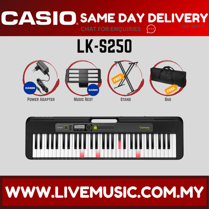 Casio LKS250 61-Keys Casiotone Keyboard with Bag ( LK-S250 / S250 )