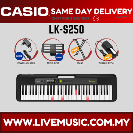 Casio LKS250 61-Keys Casiotone Keyboard with Bag ( LK-S250 / S250 )
