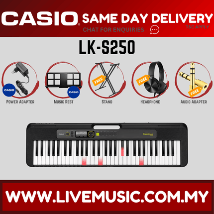 Casio LKS250 61-Keys Casiotone Keyboard with Bag ( LK-S250 / S250 )