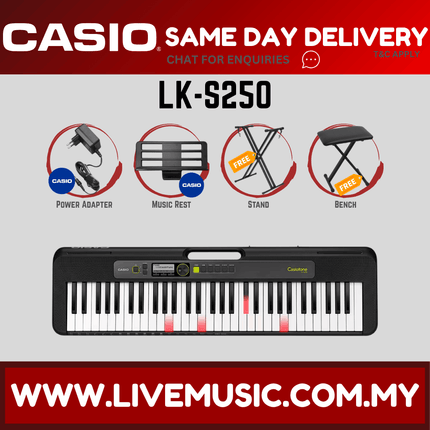 Casio LKS250 61-Keys Casiotone Keyboard with Bag ( LK-S250 / S250 )