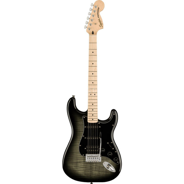 Squier Affinity Series HSS Stratocaster FMT Electric Guitar, Maple Fretboard - Black Burst