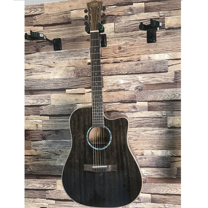 SQOE S360-FG 41 inch Solid Top Acoustic-Electric Guitar with Fishman Pickup - Mahogany (S360/S360FG)