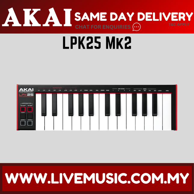 Akai Professional LPK25 Wireless Keyboard Controller with Bluetooth ( LPK-25 / LPK 25 )