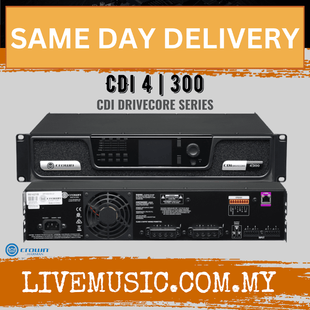 Crown CDi DriveCore 4|300 Power Amplifier ( CDi 4|300 / CDi4|300 )