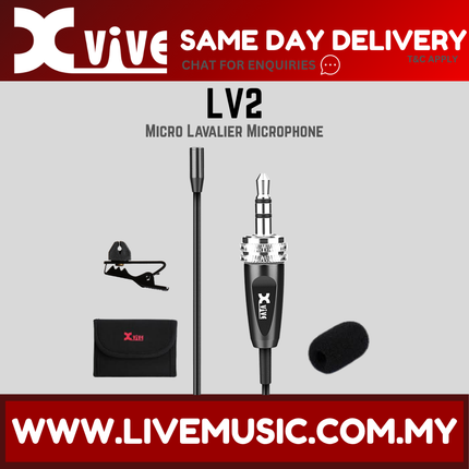 Xvive LV2 Micro Lavalier Microphone Omnidirectional Mic For Wireless System ( LV 2 )